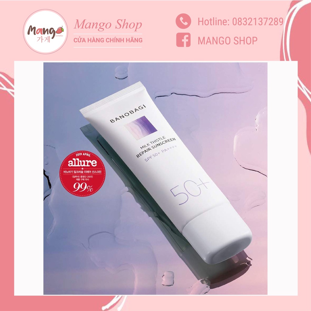 Kem Chống Nắng Banobagi Milk Thistle Repair Sunscreen SPF 50+