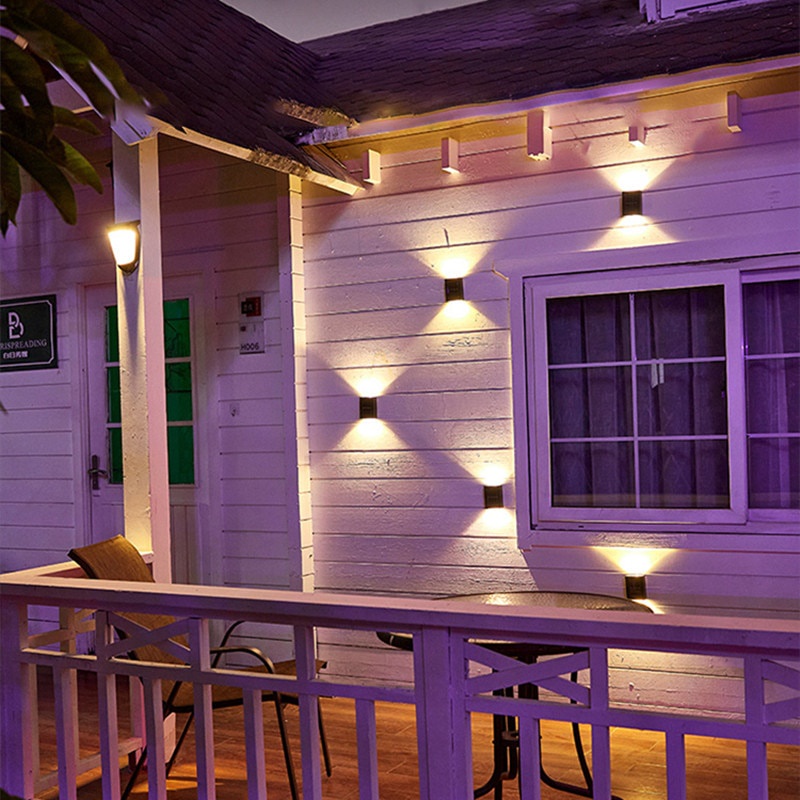 Đèn Led Năng Lượng Mặt Trời Chống Thấm Nước Chiếu Sáng Lên Xuống Cầu Thang/ Hàng Rào