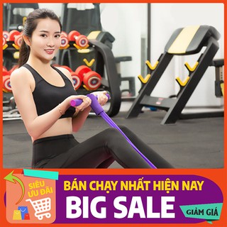 Dây kéo tập thể dục đàn hồi 4 ống cao su, dụng cụ tập thể dục toàn thân