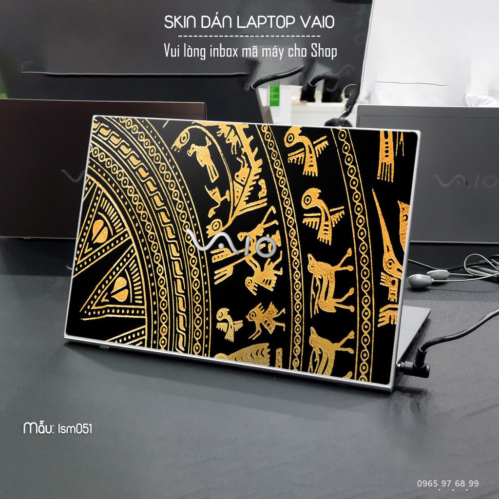 [Mã ELFLASH5 giảm 20K đơn 50K] Skin dán Laptop Sony Vaio in hình Trống Đồng Đông Sơn - lsm051 (inbox mã máy cho Shop)