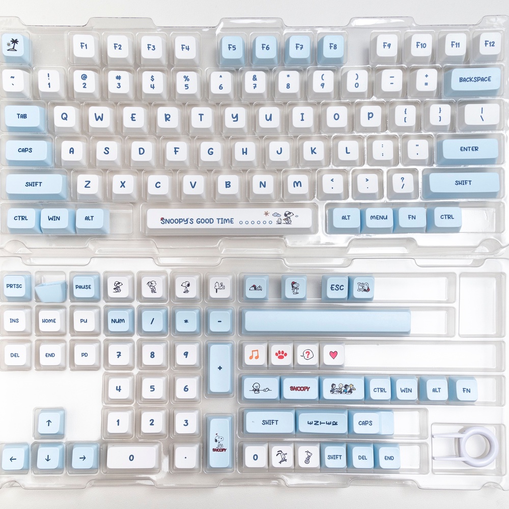 Snoopy Theme Keycap XDA Profile  PBT Bàn phím cơ Dy-thăng hoa Keycap Cá tính dễ thương Keycap 133 Phím