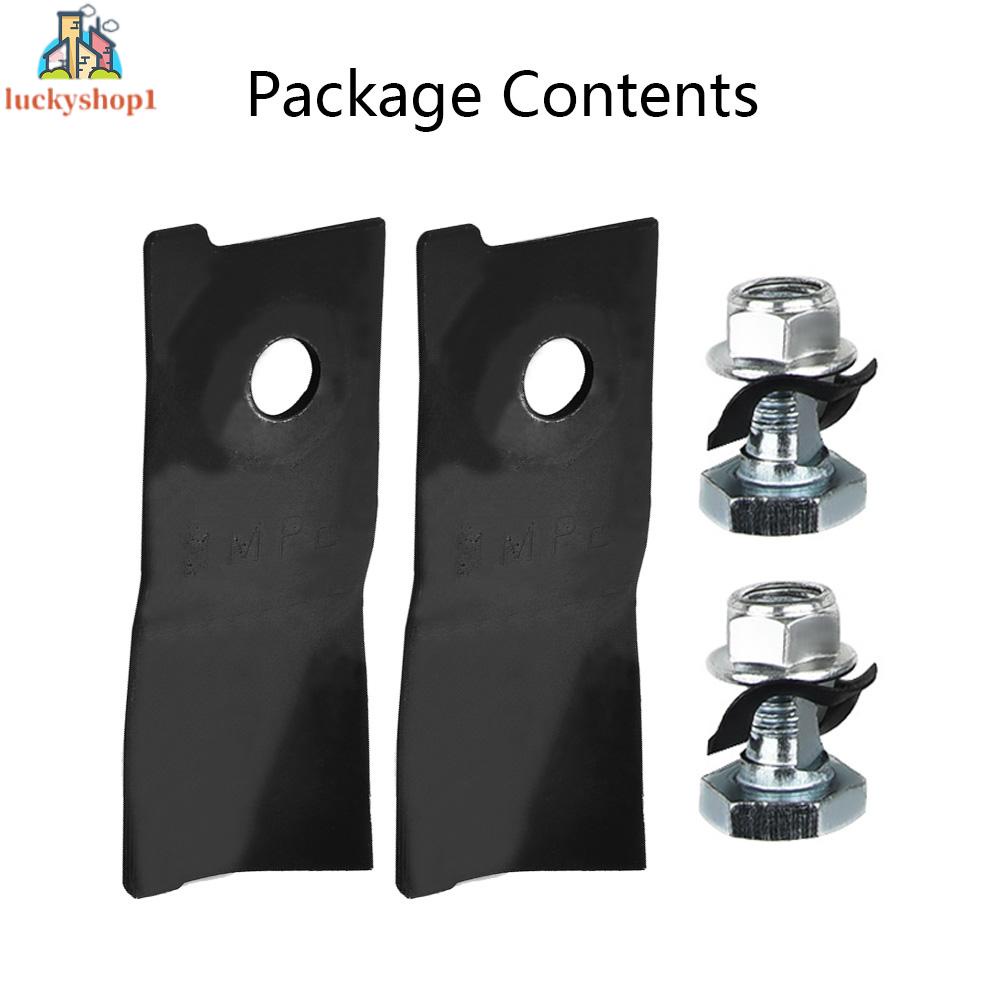 Mower Blades High quality Hardened Durable Black 125 x 45mm Blades &amp; Bolt Pro