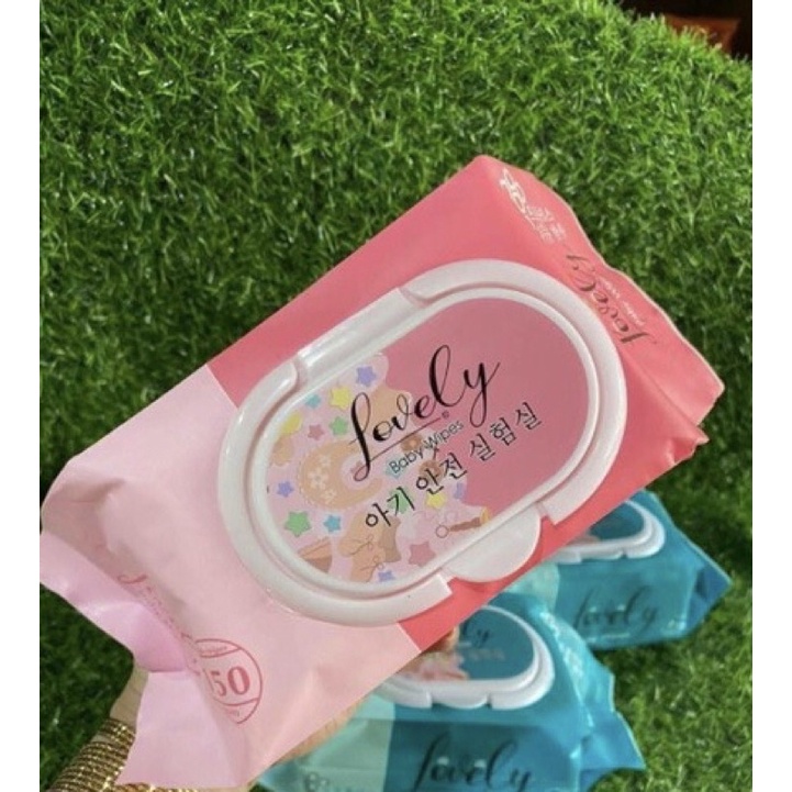 Hộp Khăn ướt 150g LOVELY công nghệ Hàn Quốc không mùi