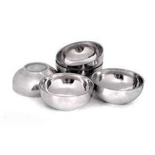 Bát ăn cơm cách nhiệt inox trơn 2 lớp 11.cm