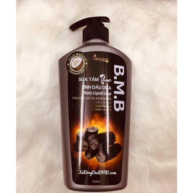 [Big Size-2025] 650ml Sữa Tắm Than Dừa Thiên Nhiên BMB sạch mụn khử mùi cơ thể
