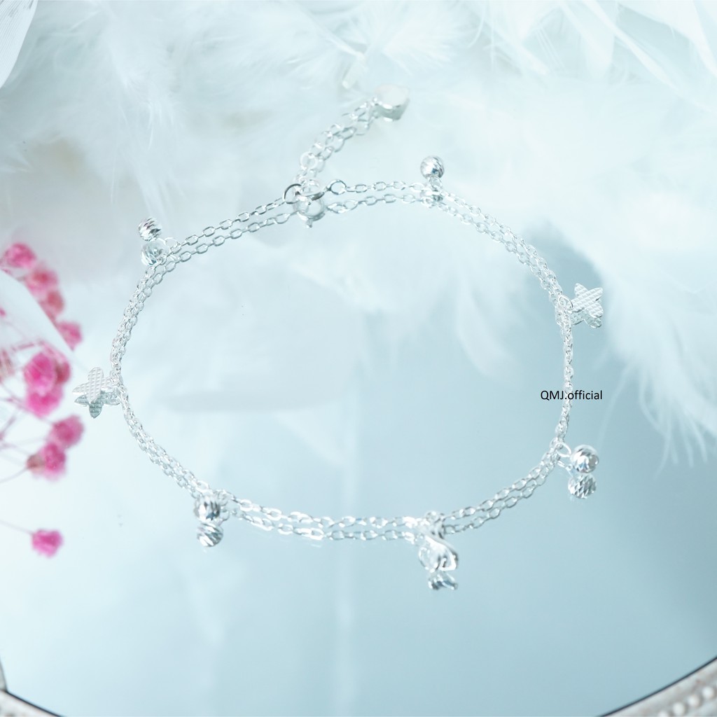 QMJ Lắc chân nữ Nơ Hồ Điệp Tiểu thư bạc Y phụ kiện đi biển, trang sức thời trang cho bạn nữ - Q421 | BigBuy360 - bigbuy360.vn