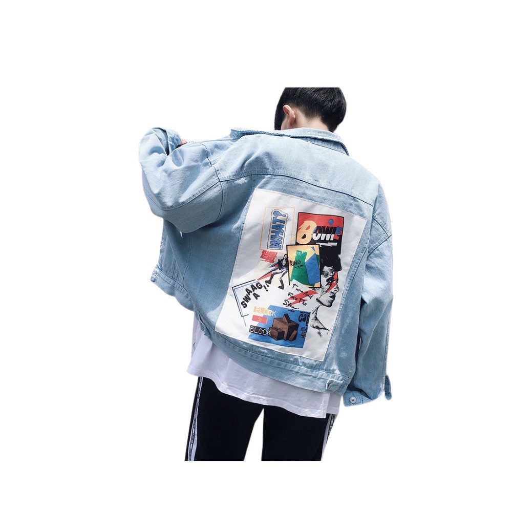 HCMÁo Khoác Jeans Nam unisex siêu hot 2021 In Hình _mã CT296