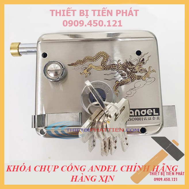 Full Bộ Ổ Khóa Cửa Cổng Chụp ANDEL 6 Chìa Rồng Vàng Cao Cấp An Toàn Chống Trộm, Chuyên Cửa Lớn Cửa Chính (Chính Hãng)