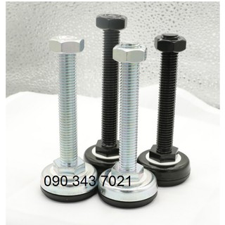 Chân tăng chỉnh đế cao su MẠ KẼM