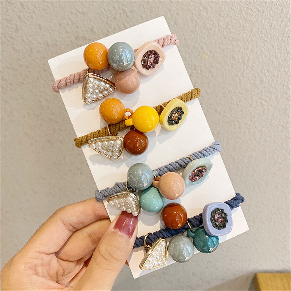 Dây buộc tóc cao su co giãn màu sắc ngọt ngào phong cách Hàn Quốc MIHAN1