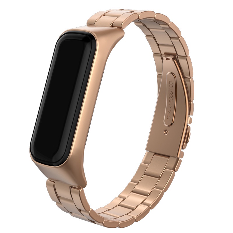 Dây Đeo Tay Ba Hạt Bằng Thép Không Gỉ Màu Đen / Bạc Cho Samsung Galaxy Fit 2 2 R220