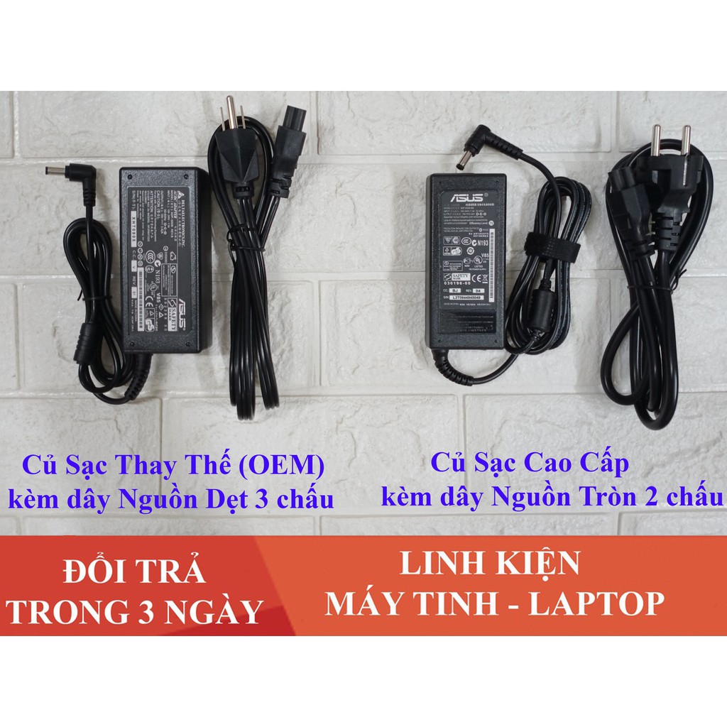 SẠC LAPTOP ASUS 19V-3.42A (ADAPTER ASUS 19V - 3.42A) - kèm dây nguồn