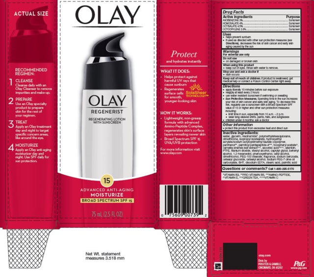 Sữa dưỡng ẩm chống nắng chống lão hoá Olay Regenerist Regenerating Lotion With Sunscreen 75ml Hàng Nhập USA