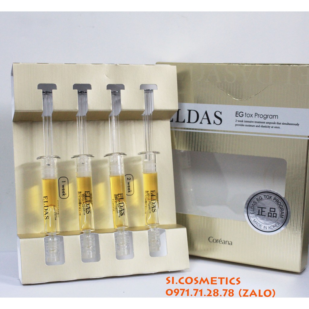 Serum Tế bào gốc Eldas EG Tox Program Coreana Hàn Quốc nguyên hộp 4 ống