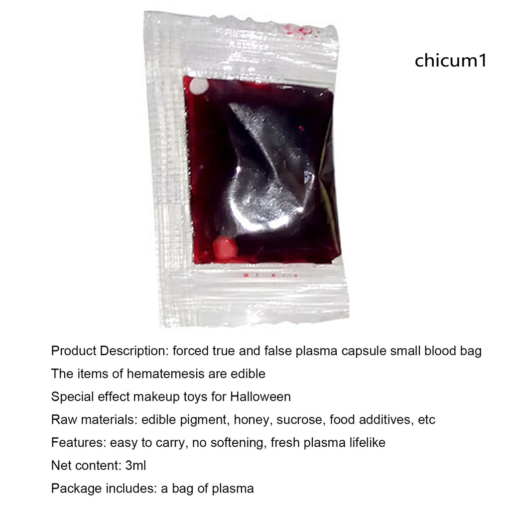 (Hàng Mới Về) Túi Máu Giả 3ml Hóa Trang Halloween | BigBuy360 - bigbuy360.vn