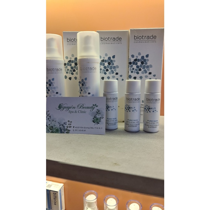 Nước hoa hồng tẩy tế bào chết, ngăn ngừa mụn Biotrade Pure Skin Exfoliating Tonic 10ml, 60ml
