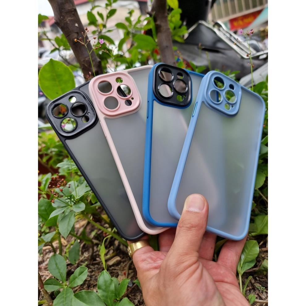 Ốp lưng Rock nhám viền màu cho iPhone 13, 13 Pro, 13 Pro Max bảo vệ cụm camera, chống sốc, chống vân tay cao cấp