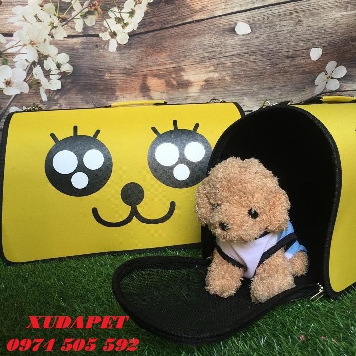 Túi xách vận chuyển dành chó mèo siêu thời trang hình đôi mắt màu vàng Xudapet – TXV12002