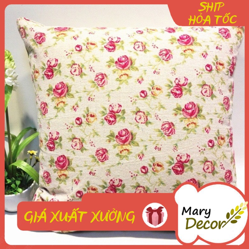 Gối tựa sofa Mary Décor - họa tiết Hoa hồng nhí G-G04