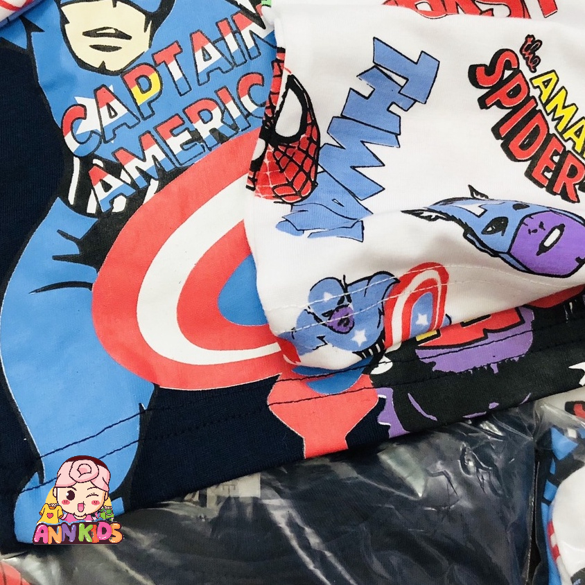 Bộ dài tay thu đông cho bé trai 2022 - Set 2 bộ dài tay Marvel Next chất cotton cho bé trai size 2-8t