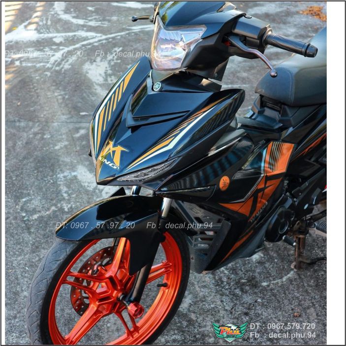 Tem Rời Exciter 150 Mx Cam đen Crom (C)