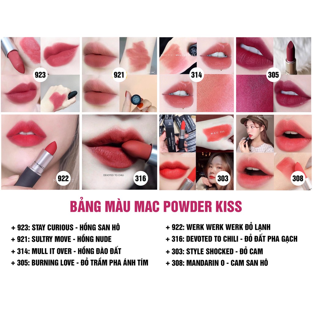Son môi MAC chính hãng, khuyến mãi 2021( 316 devoted to chili, 314 mull it over, 923 stay curious,....) hàng có bill. | BigBuy360 - bigbuy360.vn