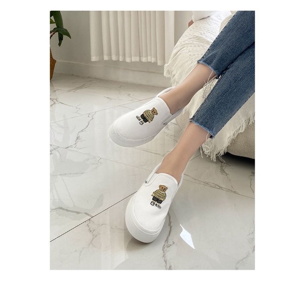 Giày ttwn bear mã NX - FB - 007 giày vải thêu chỉ kim tuyến