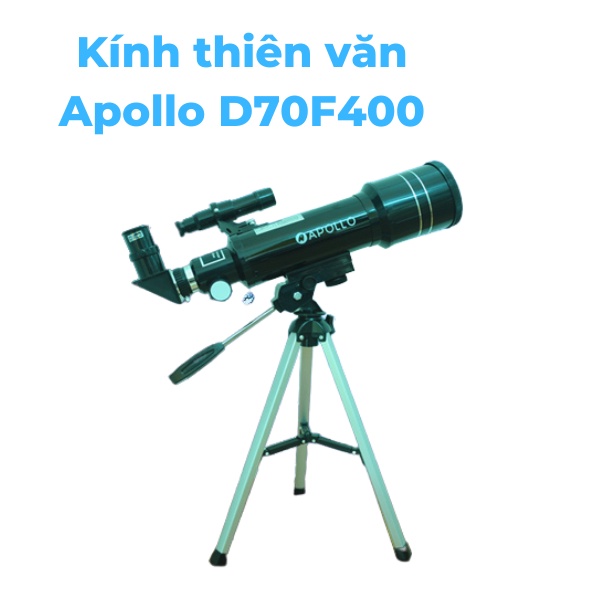 Kính thiên văn khúc xạ giá rẻ Apollo 70F400 dành cho trẻ thích ngắm trăng sao