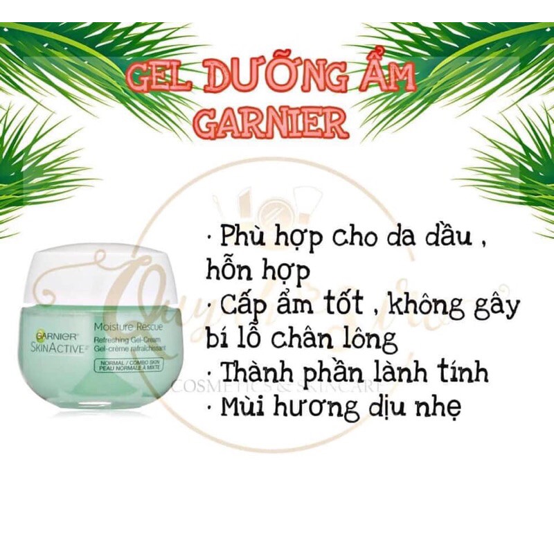 GEL DƯỠNG ẨM GARNIER MOISTURE RESCUE REFRESHING GEL CREAM 50GR