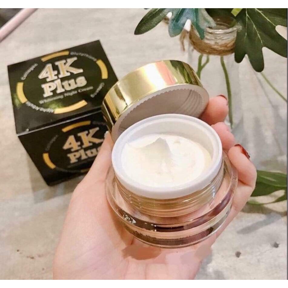 Kem dưỡng trắng da mặt ban đêm 4k plus whitening night cream