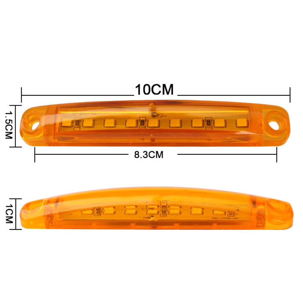 Set 2 Đèn LED Cảnh Báo 24V 9 Bóng Gắn Hông Xe Tải / Xe Moóc