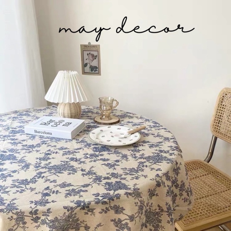 Thảm picnic, khăn trải bàn hoa văn vintage -Bobia.decor