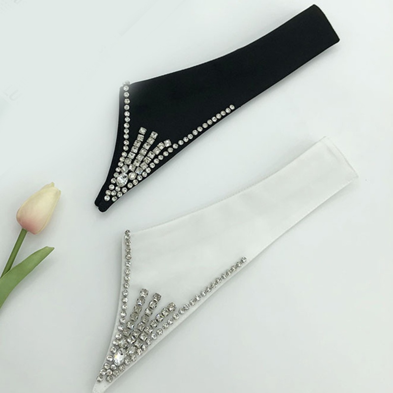 Cổ Áo Rời Đứng Đính Kim Cương Giả Lấp Lánh Cho Búp Bê Nec