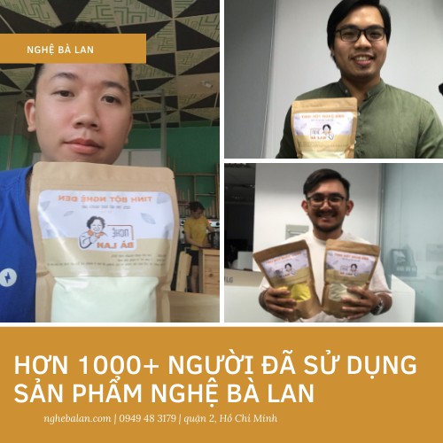 [200g ]Tinh bột nghệ đen nguyên chất - Nghệ Bà Lan - (có giấy kiểm định và chứng nhận)(handmade)