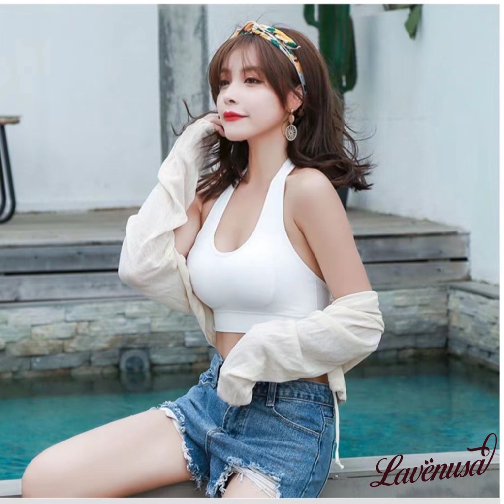 Áo bra yếm croptop nữ gân tăm thoải mái thoáng mát thấm hút tốt LAVENUSA AL69