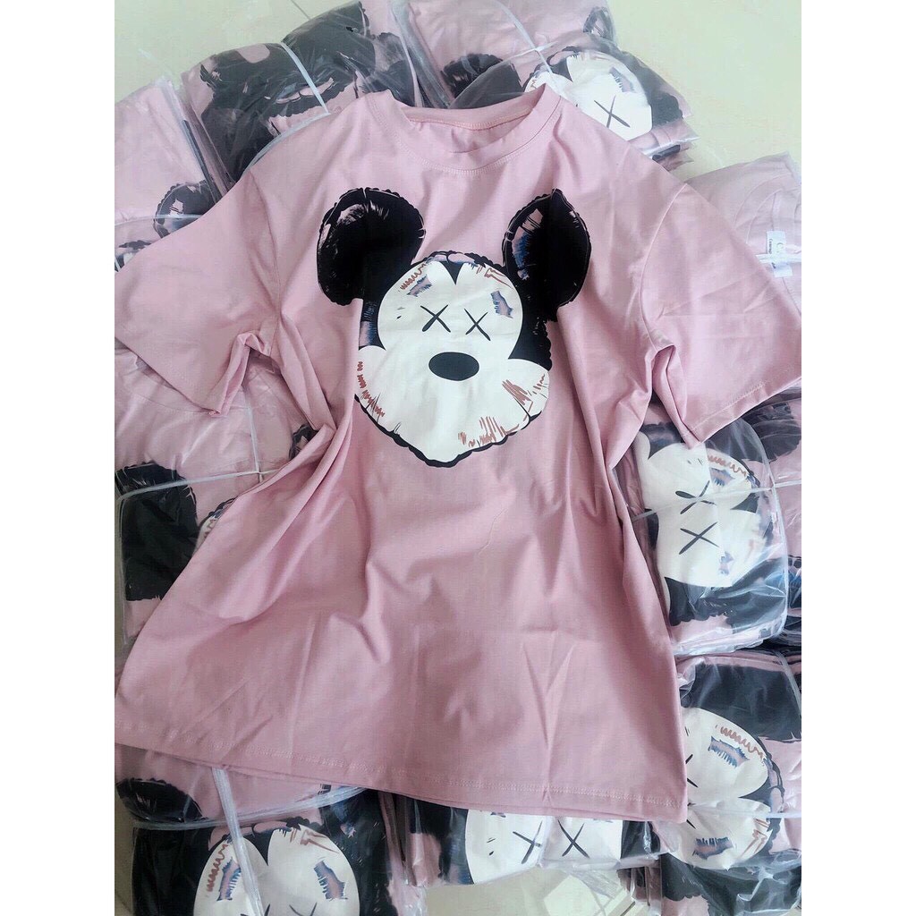 Áo Thun Tay Lỡ Unisex Freesize Hình Chuột Cute - 723