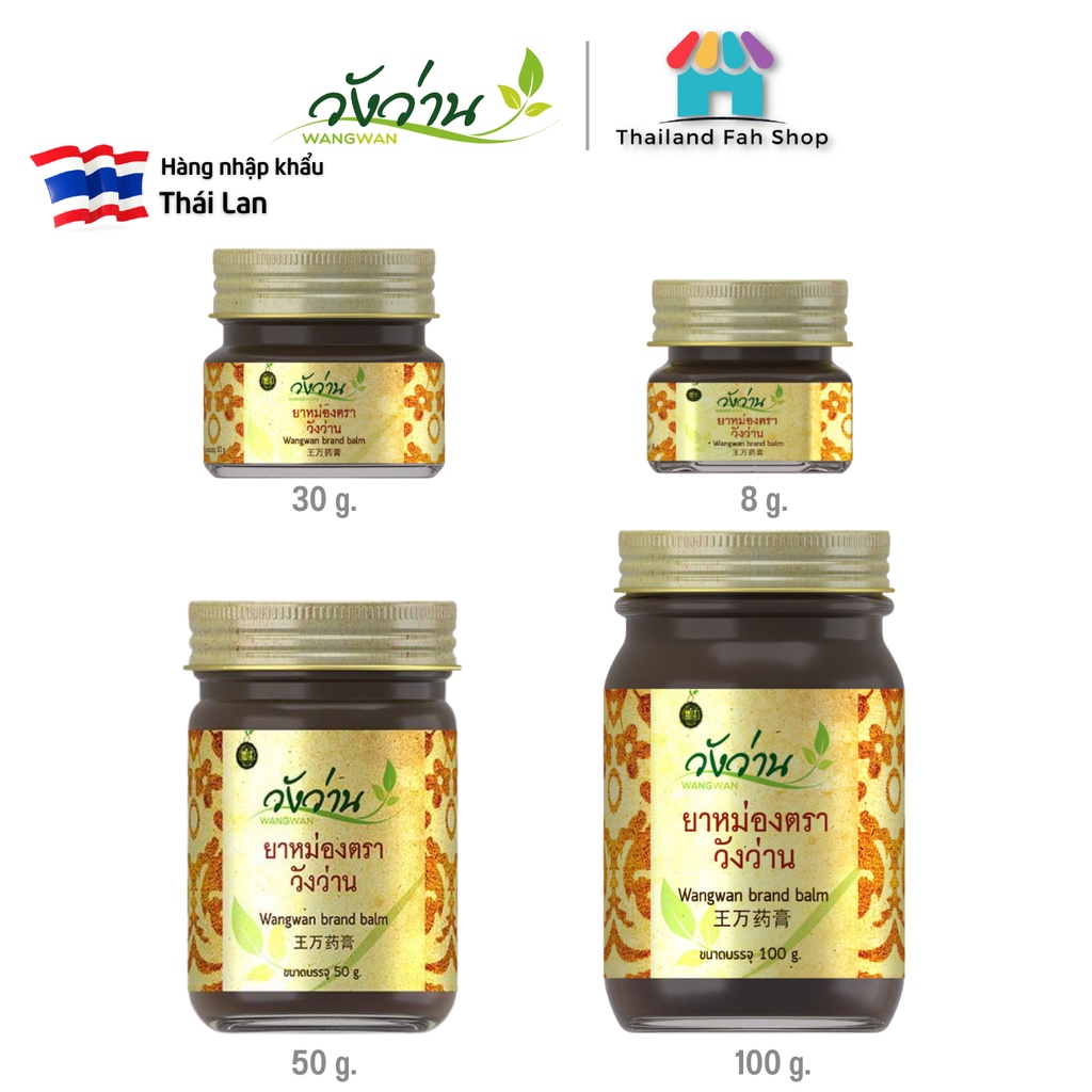 Dầu xoa bóp thương hiệu Wangwan Balm– Chiết xuất thảo mộc– Hàng Nội địa Thái Lan.