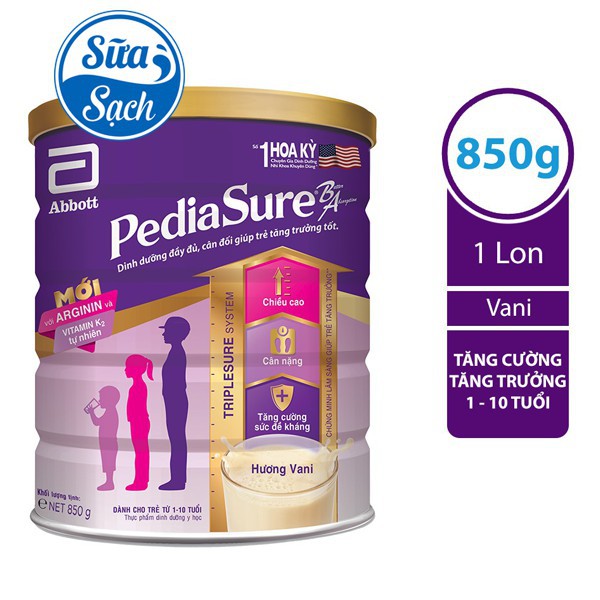 [GIÁ TỐT] Sữa Bột Pediasure B/A Hương Vani 850gr date mới