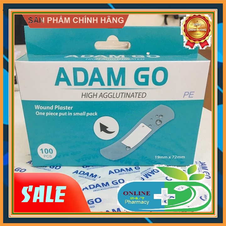 Băng dính y tế chống thấm nước ADAM GO băng gâu cá nhân nhiều hình băng keo cá nhân mini đàn hồi cho người lớn trẻ em