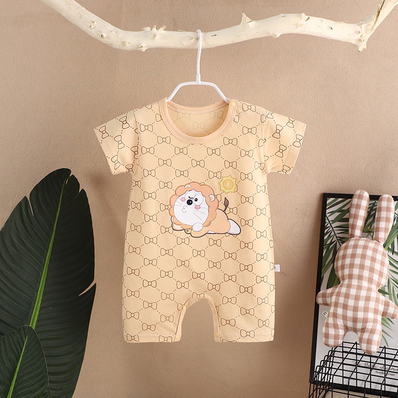 Bodysuit liền thân cộc tay hàng Quảng Châu, body đủi mỏng mát cho bé trai bé gái mặc hè in hình cute