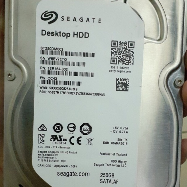 Ổ cứng 250g seagate hàng nhập khẩu