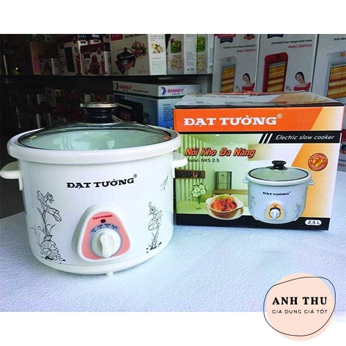 Nồi Kho Cá - Nấu Cháo Chậm Đa Năng Đạt Tường 1,5L-2,5L Bảo Hành 12 Tháng