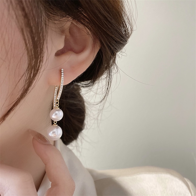 Khuyên Tai Dáng Dài Đính Ngọc Trai Cao Cấp Phong Cách Pháp Hàn Quốc Thời Trang Mùa Hè Hàng Mới Dành Cho Bạn Nữ S925 2022