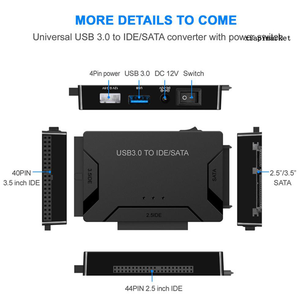 Bộ Chuyển Đổi Usb 3.0 Sang Sata / Ide Cho Ổ Cứng 2.5 / 3.5 Inch