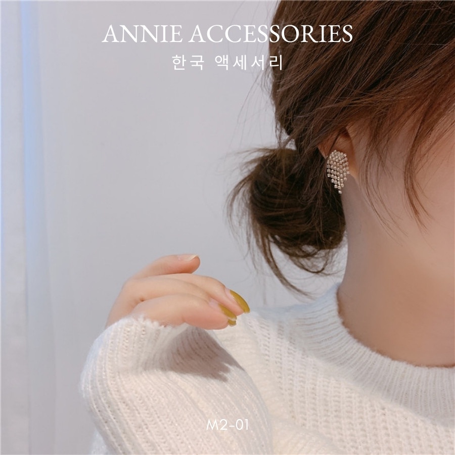 Bông tai tua rua đính đá phong cách thanh lịch ANNIE - M2-01