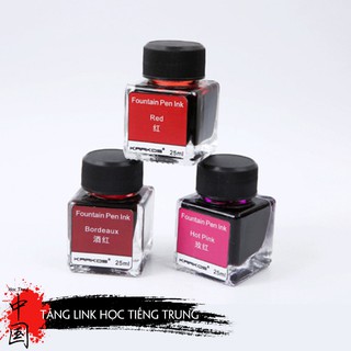 MỰC - Bộ 10 màu mực Fountain Pen Ink 25ml dành cho bút máy, bút lông, bút pha lê