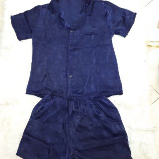 Bộ pijama ngủ lụa áo cộc quần đùi