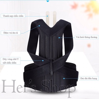 Đai chống gù lưng chỉnh tư thế có thanh nẹp - cải thiện cột sống chống cong vẹo lưng