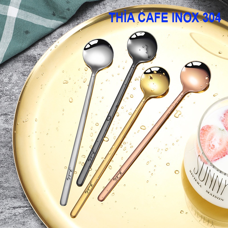 Thìa Muỗng Cà Phê, Cafe Inox 304, Ăn Hoa Quả, Sữa Chua Phong Cách Nhật Bản