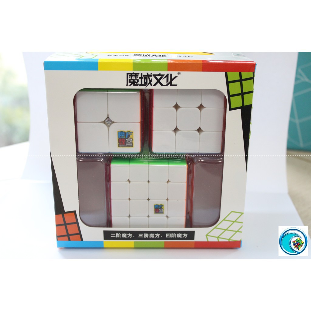 Đồ chơi Rubik - MoFangJiaoShi Gift Packing with 3 cubes stickerless - Combo set